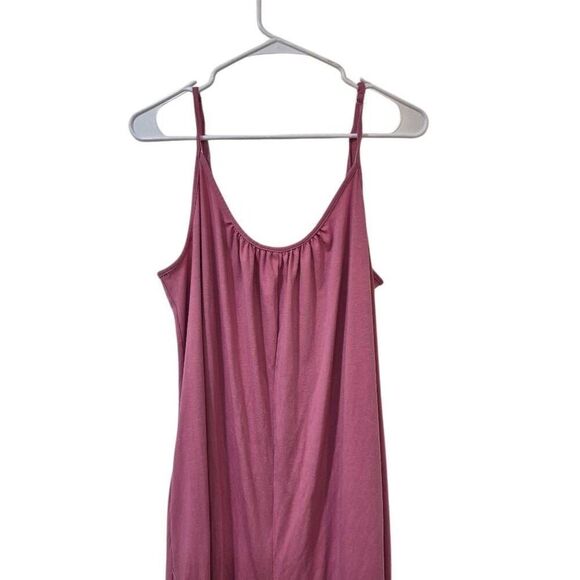 Amazon Women's Dusty Pink Poly/Spandex Jersey Knit Adj Straps Overalls Jumpsuit - Picture 5 of 13